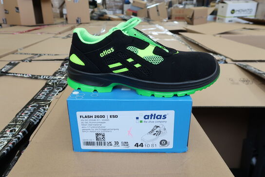 1 Par Atlas | Sko, FLASH 2600 ESD | Sort/neon grøn | 44 Model nr: 1464173