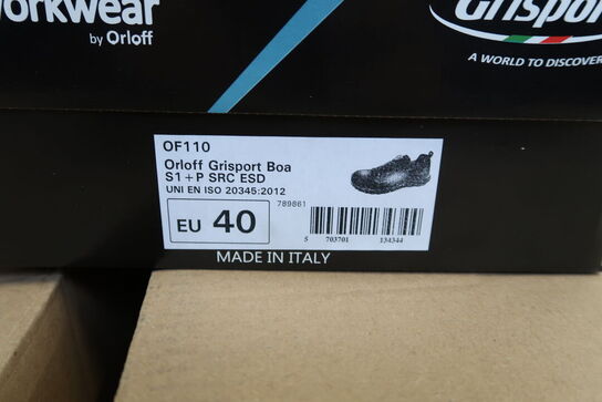1 Par O workwear | Sikkerhedssko | Sort | 40 Model nr: 526513