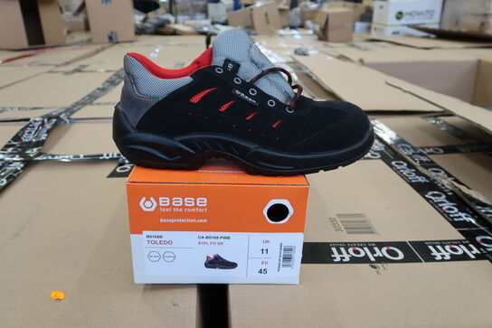 1 Par Base | Base Toledo sikkerhedssko S1P | Sort/rød | 45 Model nr: 1713228