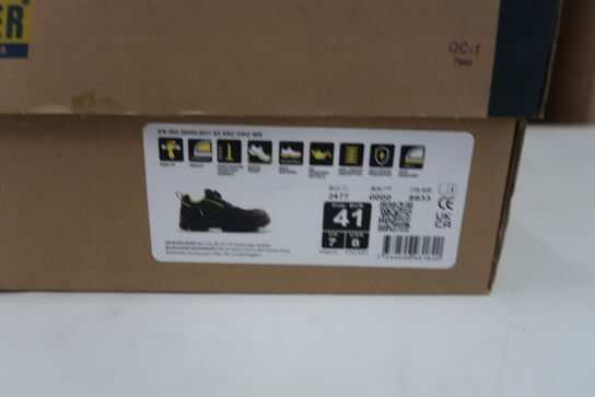 1 Par Blåkläder | Storm sikkerhedssko | Sort/neon gul | 41 Model nr: 1756931