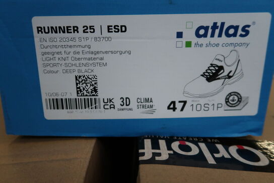 1 Par Atlas I Sikkerhedssko Runner 25 ESD I 47