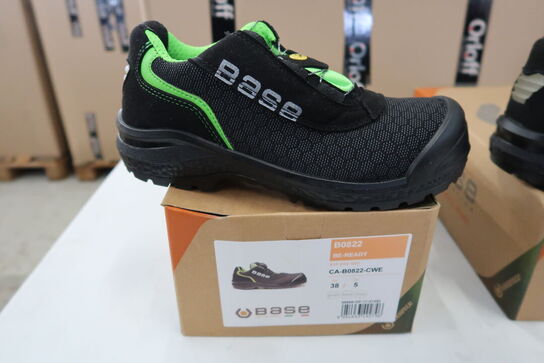 2 Par Base | Sikkerhedssko | Sort/grøn | 38 Model nr: 512488