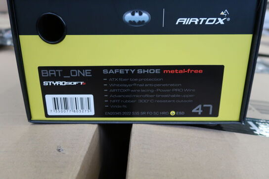 1 Par Airtox | AIRTOX Safety Shoe BAT.ONE | Sort/gul | 47 Model nr: 1780329