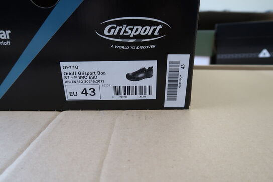 1 Par O workwear | Sikkerhedssko | Sort | 43 Model nr: 526516