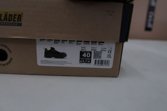 1 Par Blåkläder | Storm sikkerhedssko | Sort/neon gul | 40 Model nr: 1756930