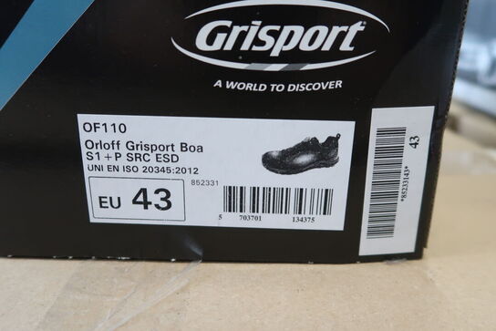 1 Par O workwear | Sikkerhedssko | Sort | 43 Model nr: 526516