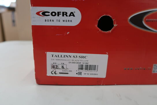 1 Par Cofra | Sikkerhedssko Tallinn | Sort/neon gul | 42 Model nr: 256753