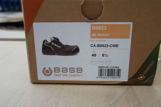 1 Par Base | Sikkerhedssko | Sort/grøn | 40 Model nr: 512490