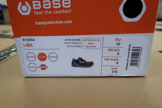1 Par Base | I-BIT Sikkerhedssko | Sort/blå | 42 Model nr: 1747834