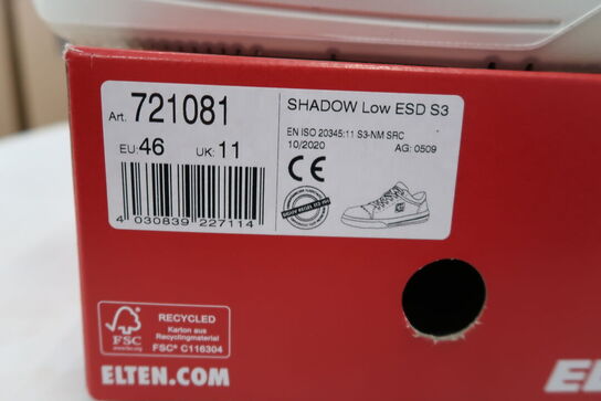 1 Par Elten | Shadow Low Sikkerhedssko | Sort | 46 Model nr: 256363