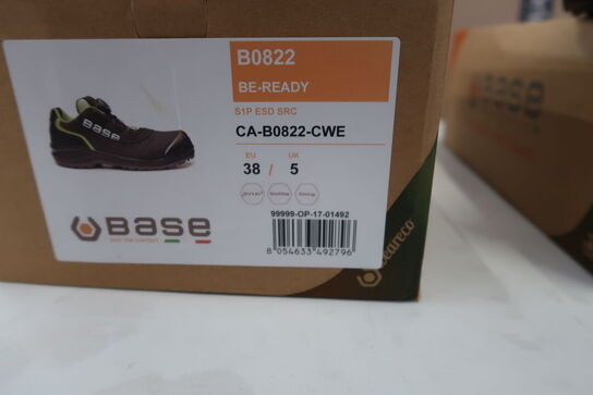 2 Par Base | Sikkerhedssko | Sort/grøn | 38 Model nr: 512488