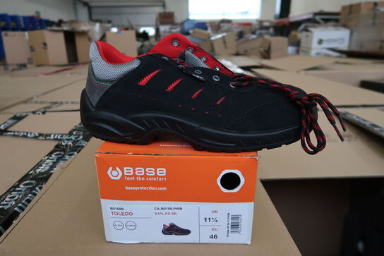 1 Par Base | Base Toledo sikkerhedssko S1P | Sort/rød | 46 Model nr: 1713229