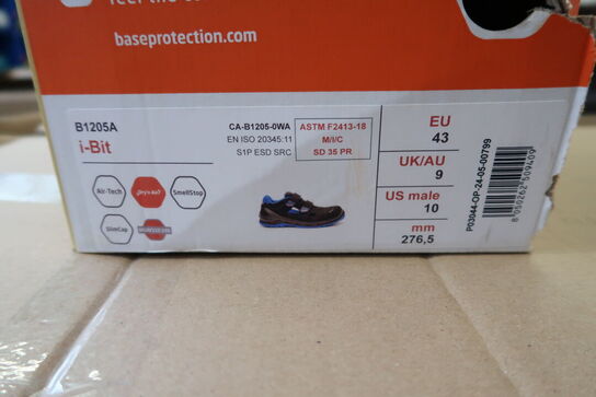 1 Par Base | I-BIT Sikkerhedssko | Sort/blå | 43 Model nr: 1747835