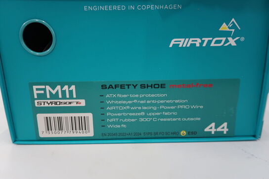 1 Par Airtox | Sko S1P AIRTOX FM11 | Sort | 44 Model nr: 512430