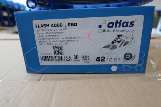 1 Par Atlas | Sko, FLASH 4000 ESD W10 | Sort/blå/neon gul | 42 Model nr: 1464269