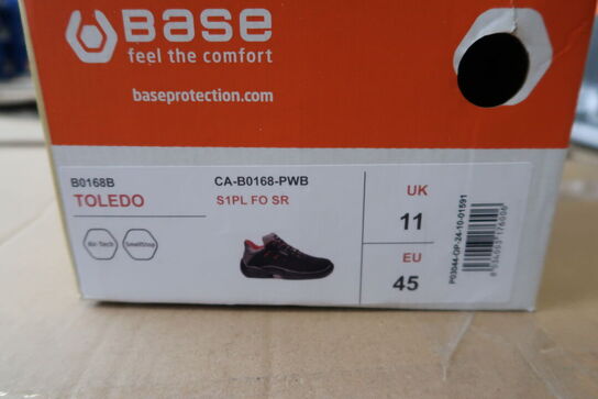 1 Par Base | Base Toledo sikkerhedssko S1P | Sort/rød | 45 Model nr: 1713228