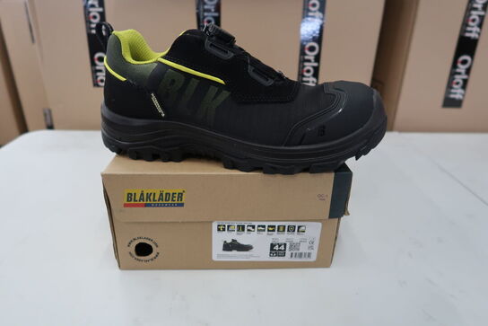 1 Par Blåkläder | Storm sikkerhedssko | Sort/neon gul | 44 Model nr: 1756934