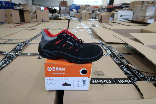 1 Par Base | Base Toledo sikkerhedssko S1P | Sort/rød | 42 Model nr: 1713225