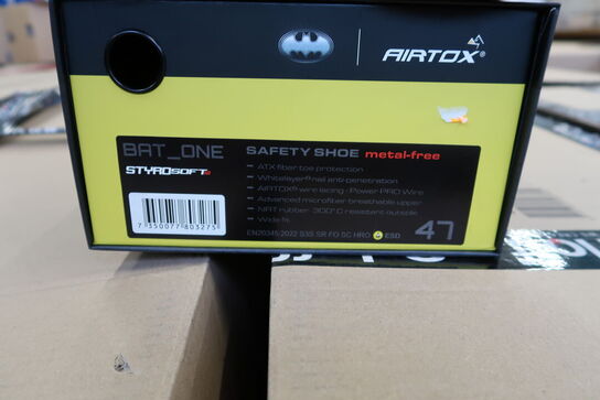 1 Par Airtox | AIRTOX Safety Shoe BAT.ONE | Sort/gul | 47 Model nr: 1780329