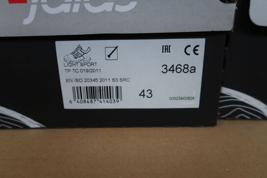 2 Par Jalas | Sikkerhedssko | Sort | 43 Model nr: 1531072