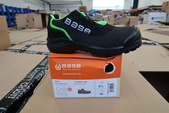 1 Par Base | Sikkerhedssko | Sort/grøn | 40 Model nr: 512490
