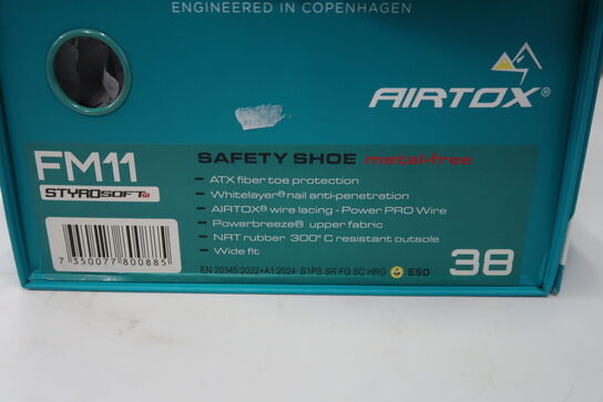 1 Par Airtox | Sko S1P AIRTOX FM11 | Sort | 38 Model nr: 1702774