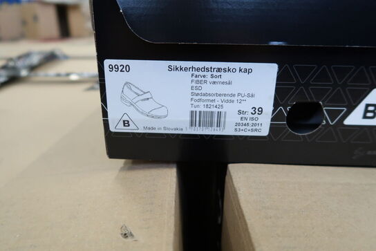 1 Par Bjerregaard | Sikkerhedstræsko | Sort | 39 Model nr: 311095