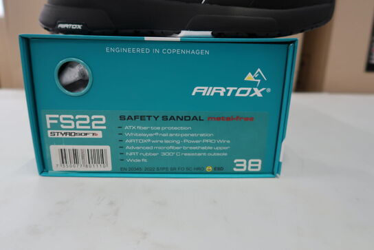 1 Par Airtox | Sandal S1-P AIRTOX FS22 ESD | Sort | 38 Model nr: 1678843