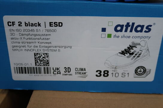1 stk Atlas I Sikkerhedssko CF 2 I Sort I 38