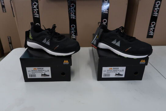 2 Par Monitor | Three 100 Ninety Sikkerhedssko | Sort | 40 Model nr: 1744999