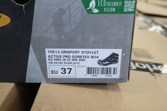 1 Par Grisport | Vandtæt Gore-Tex® sikkerhedsstøvlet | Sort | 37 Model nr: 1766560
