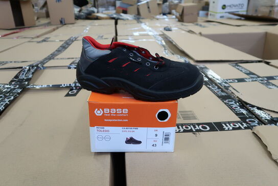 1 Par Base | Base Toledo sikkerhedssko S1P | Sort/rød | 43 Model nr: 1713226
