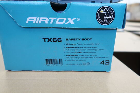 1 Par Airtox | Støvlet S3 AIRTOX TX66 ESD U-turn | Sort/lys blå | 43 Model nr: 512331