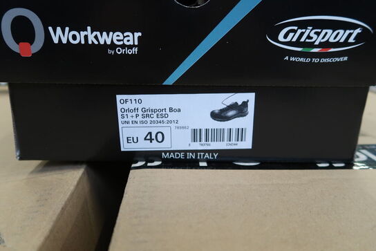 1 Par O workwear | Sikkerhedssko | Sort | 40 Model nr: 526513