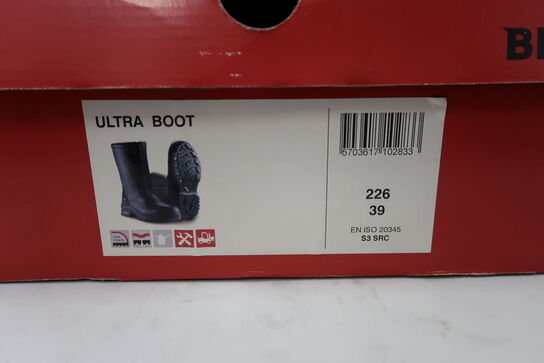 1 Par Brynje l Gummistøvle sikkerhedssko I 39 Model nr: 226 