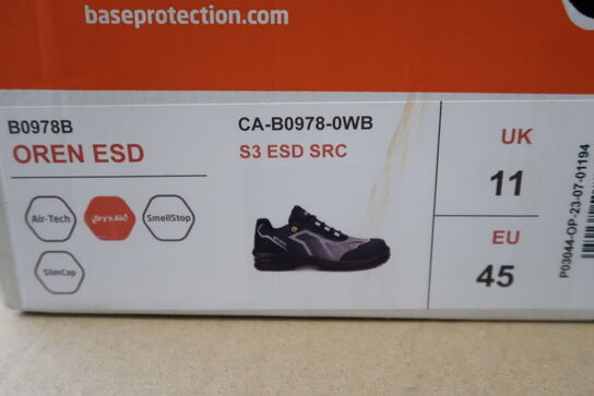 1 Par Base | Oren Sikkerhedssko | Sort/grå | 45 Model nr: 1747918