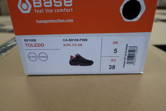 1 Par Base | Base Toledo sikkerhedssko S1P | Sort/rød | 38 Model nr: 1713221