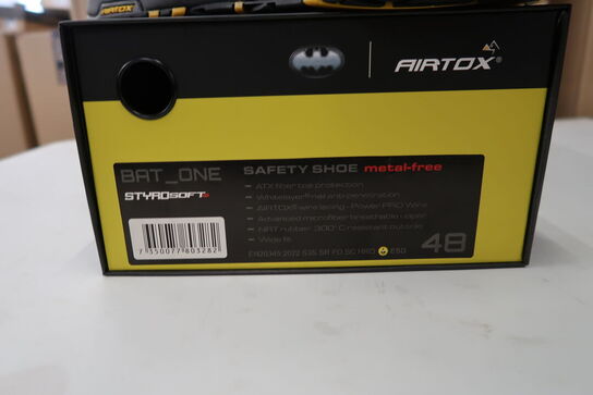 1 Par Airtox | AIRTOX Safety Shoe BAT.ONE | Sort/gul | 48 Model nr: 1780330