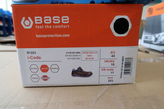 1 Par Base | I-Code Sikkerhedssko | Sort/blå | 44 Model nr: 1747794