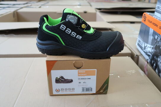 1 Par Base | Sikkerhedssko | Sort/grøn | 40 Model nr: 512490