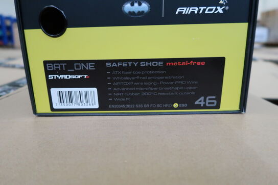 1 Par Airtox | AIRTOX Safety Shoe BAT.ONE | Sort/gul | 46 Model nr: 1780328