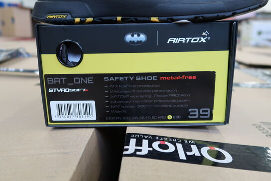 1 Par Airtox | AIRTOX Safety Shoe BAT.ONE | Sort/gul | 39 Model nr: 1780321