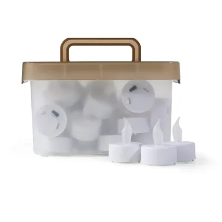 5 stk. LED fyrfadslys - 24 stk. - 3,8x5 cm(ubrugt)