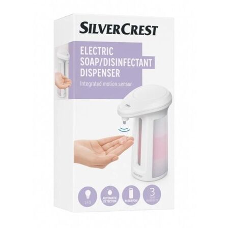 4 stk. silvercrest elektrisk sæbedispenser 315 ml led inkl. batteri(ubrugt)