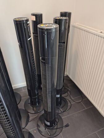 Fem ventilatortårne