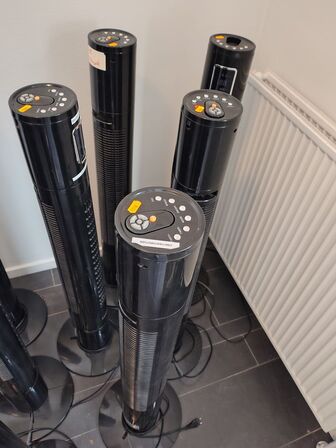 Fem ventilatortårne