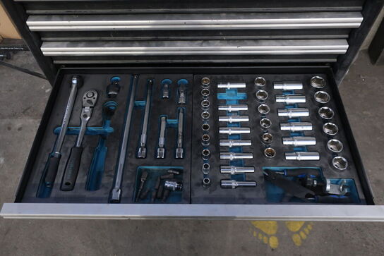 Værktøjsvogn PROMEISTER med indhold