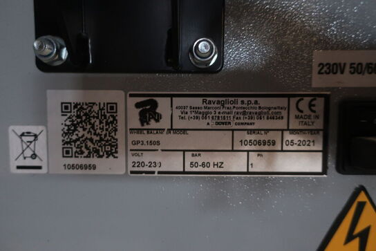Dækafbalanceringsmaskine RAVAGLIOLI GP3.150S