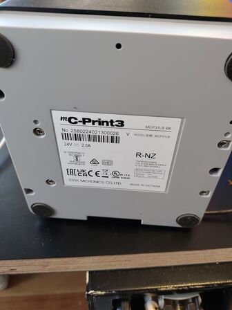 Kortterminal og bonprinter