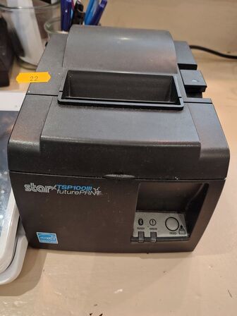 Kortterminal og bonprinter